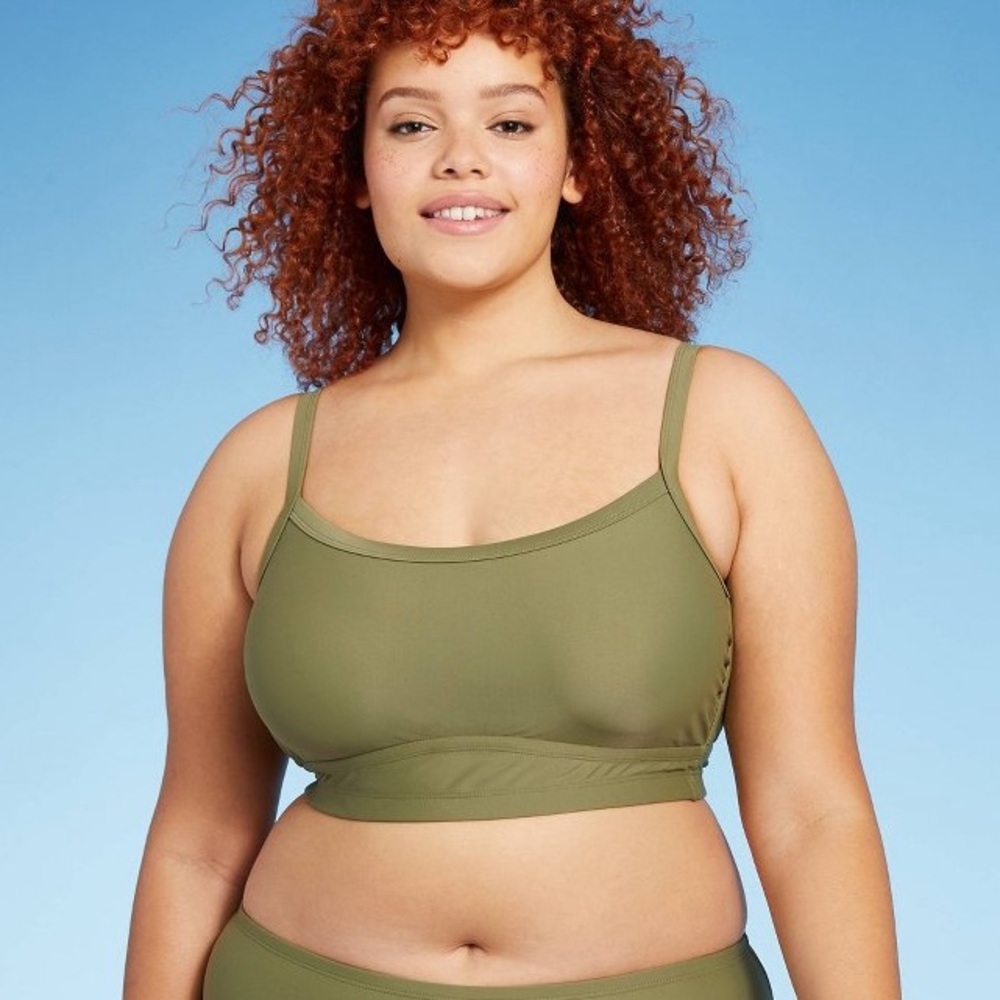 Xhilaration plus size longline bikini top
